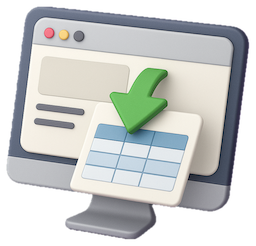 Icono de web scraping - Extracción de datos web